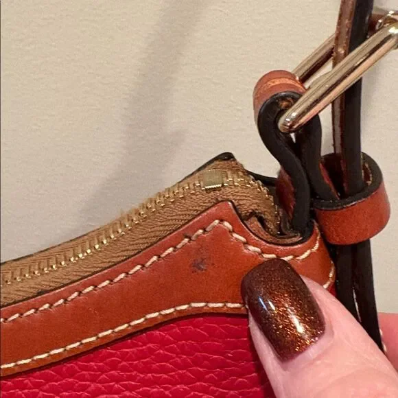 Dooney & Bourke Pebble Leather Presley Crossbody Red - Picture 15 of 15